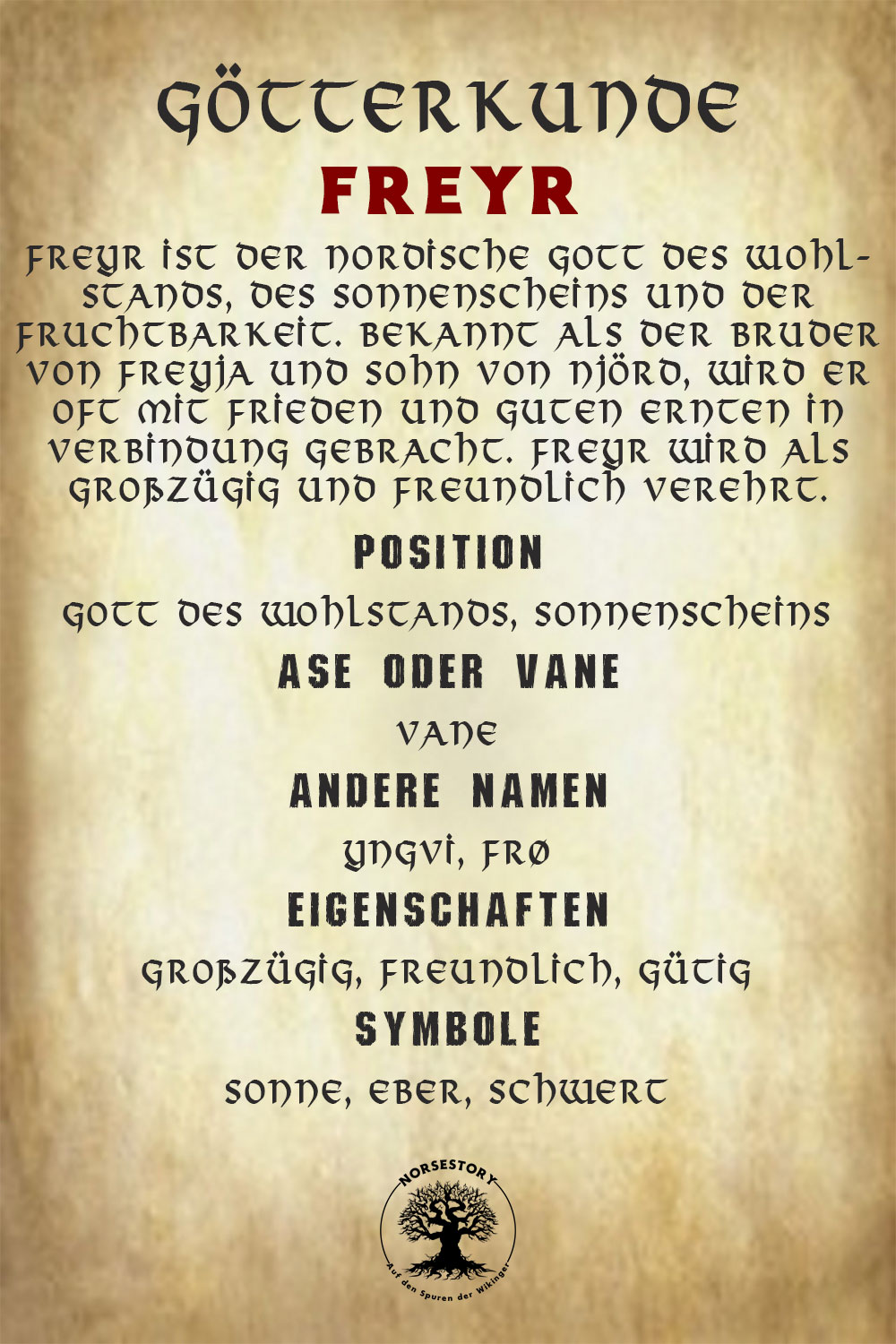 Nordischer Göttin Freyr