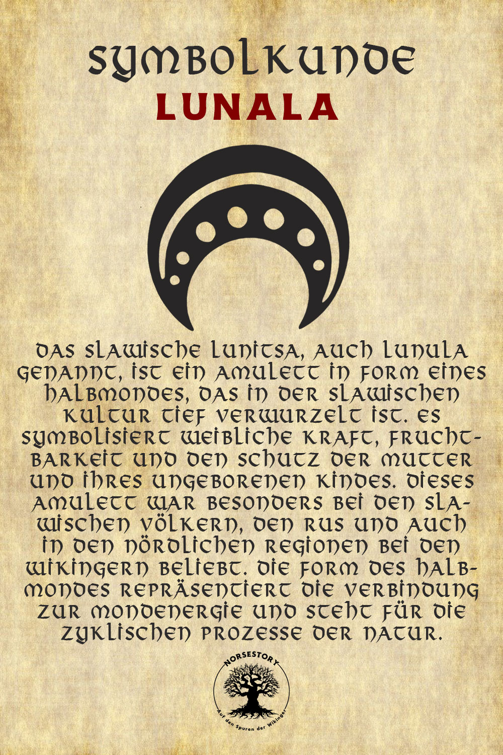 Symbole der Nordischen Mythologie und Wikinger: Wikinger Lunala