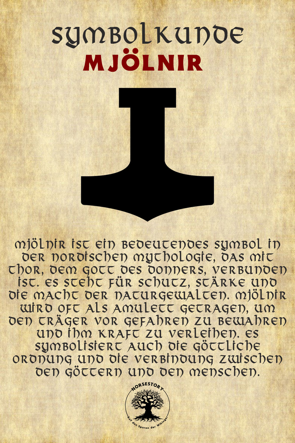 Symbole der Nordischen Mythologie und Wikinger: Mjölnir