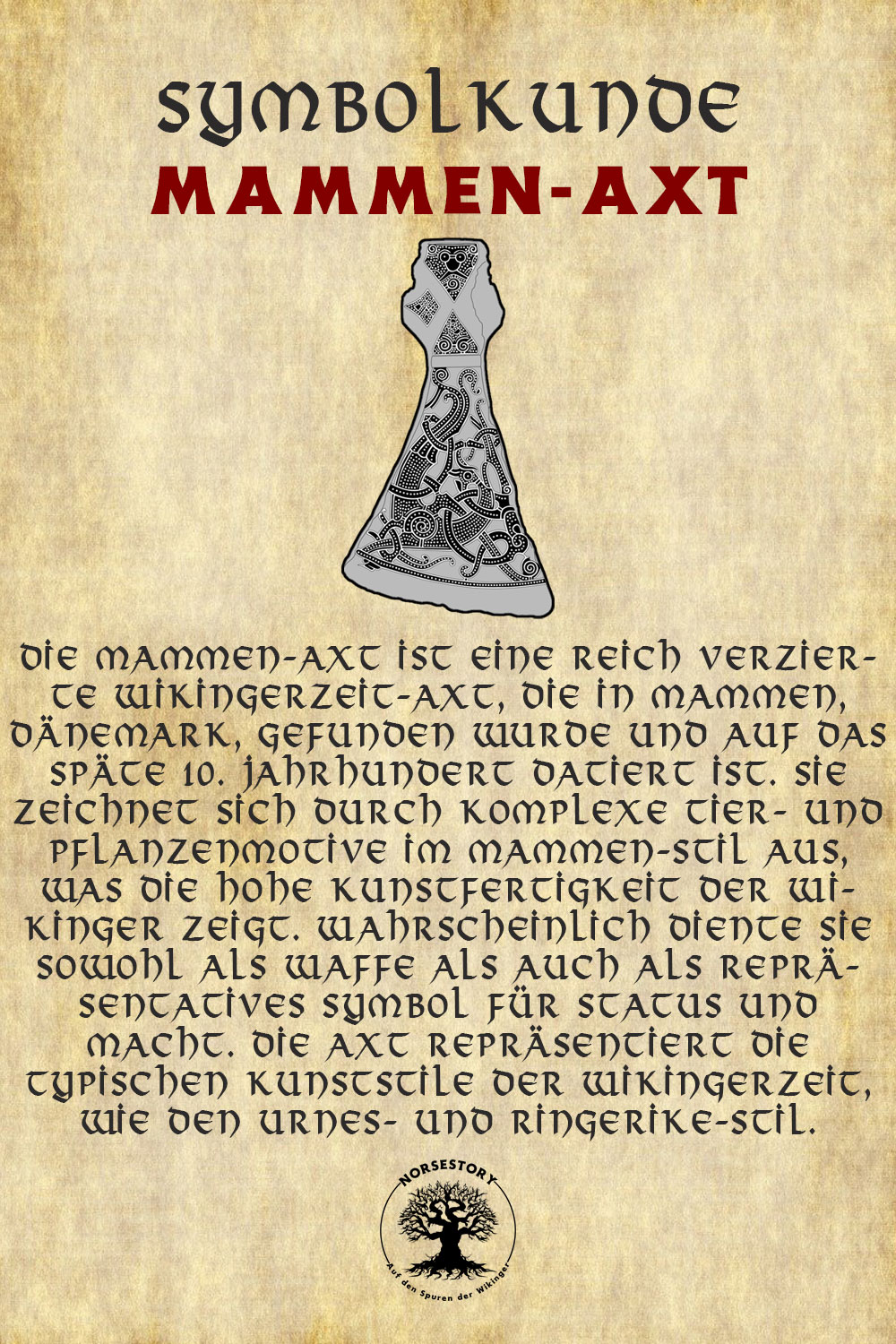 Symbole der Nordischen Mythologie und Wikinger: Mammenaxt