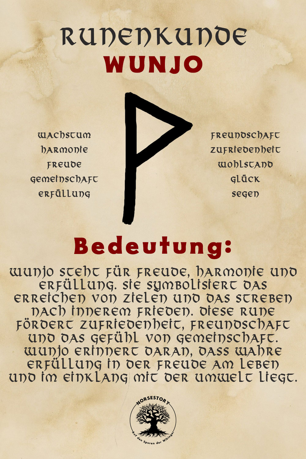 Nordische Rune der Wikinger Kenaz