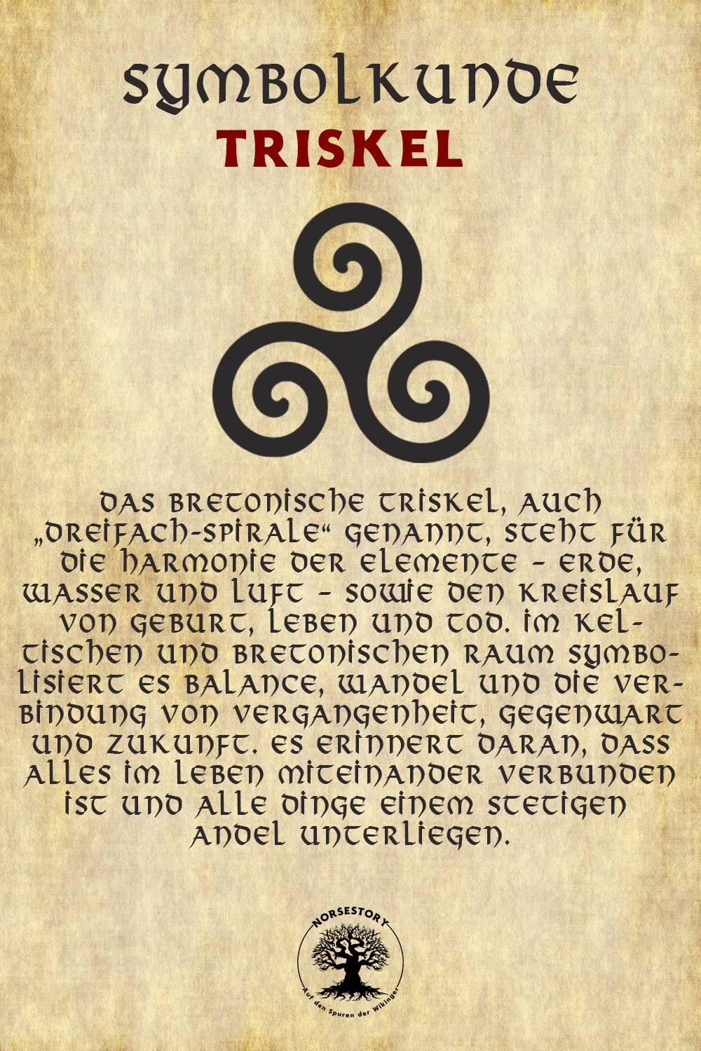 Symbole der Nordischen Mythologie und Wikinger: Wikinger Bretonisches Triskelion