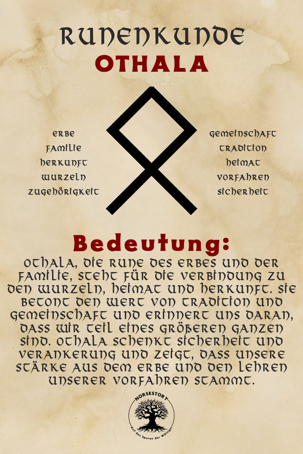 Nordische Rune der Wikinger Othala