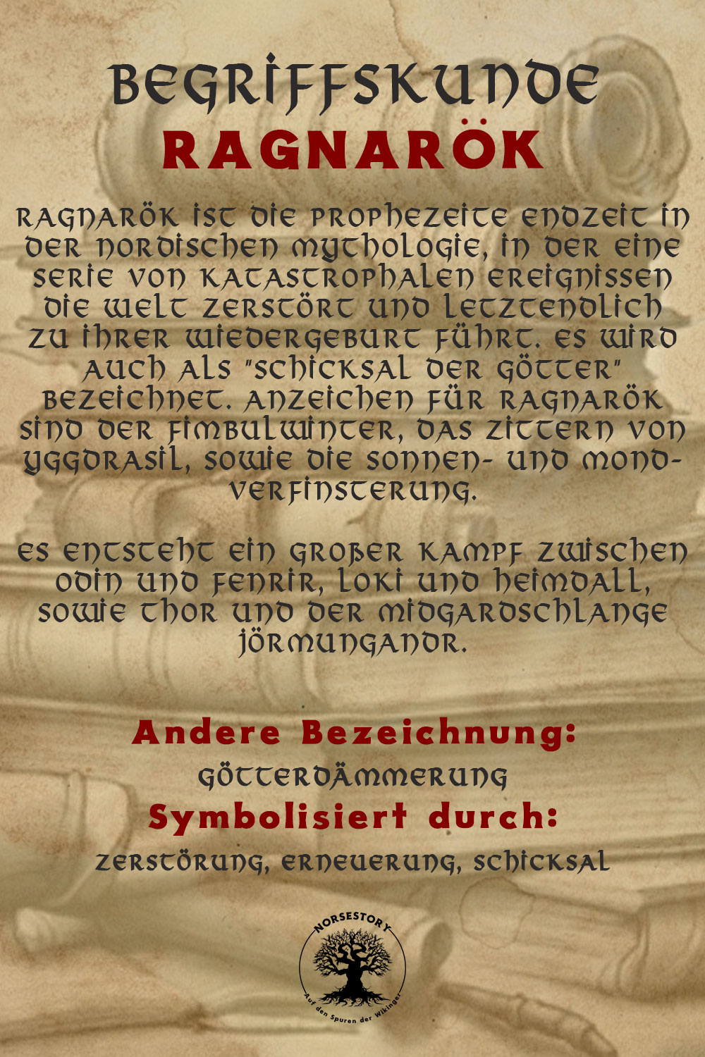 Begriffe aus der Welt der Wikinger. Nordischer Begriff: Ragnarök