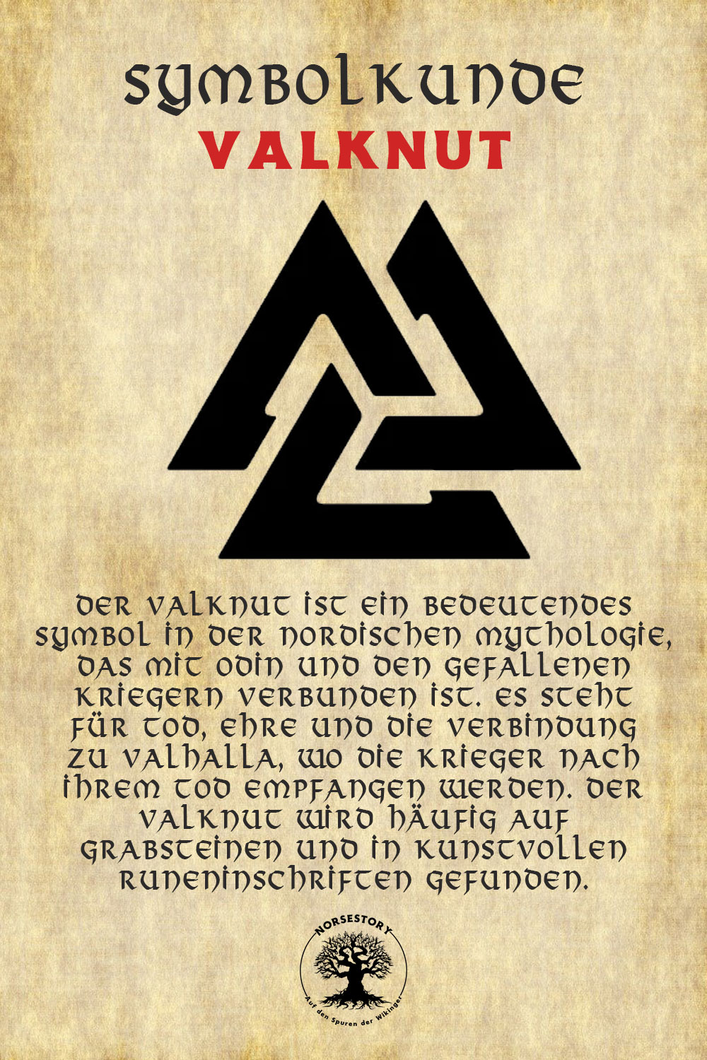 Symbole der Nordischen Mythologie und Wikinger: Valknut