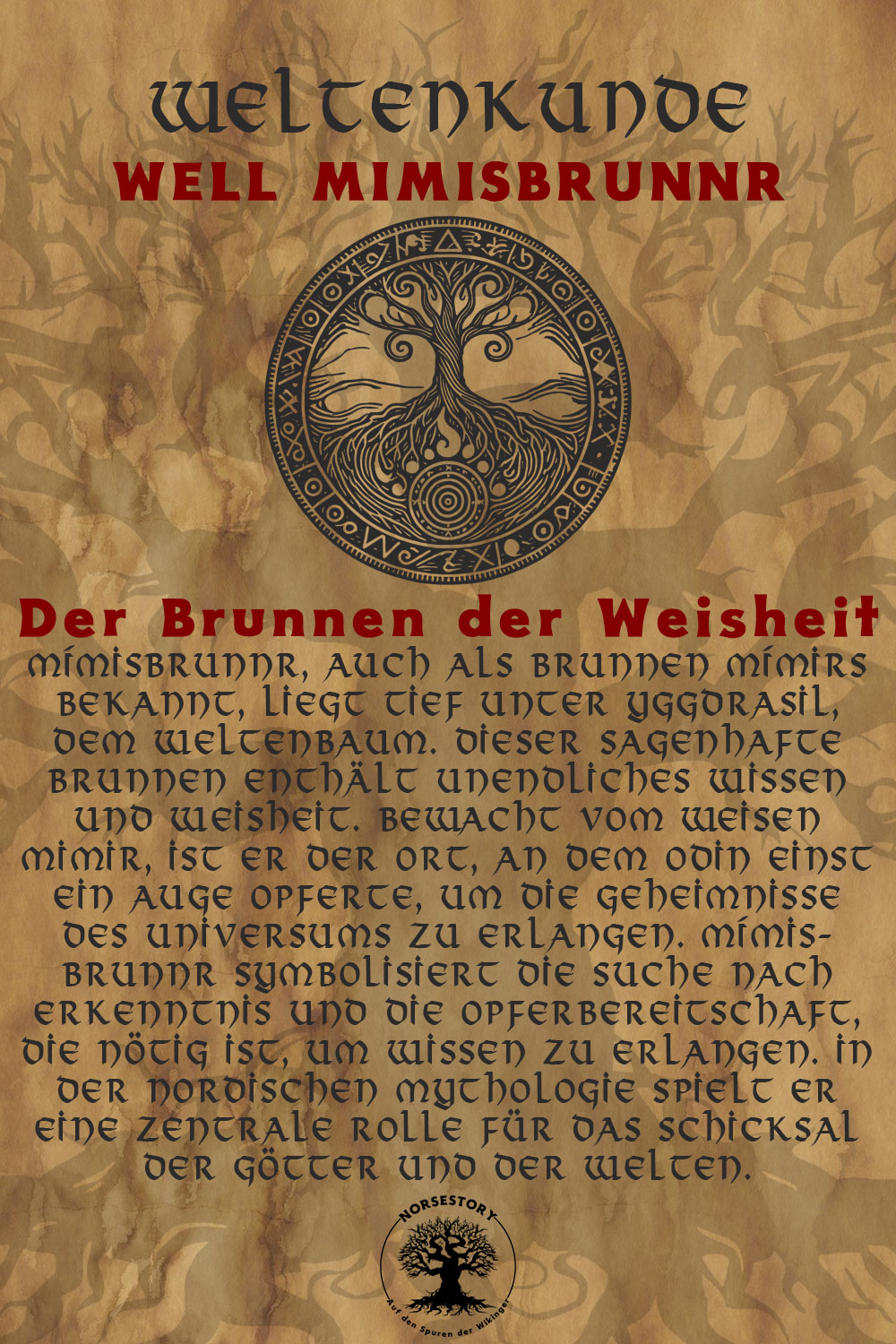 Wikinger Welten und nordische Welten am Yggdrasil: Mimisbrunnr