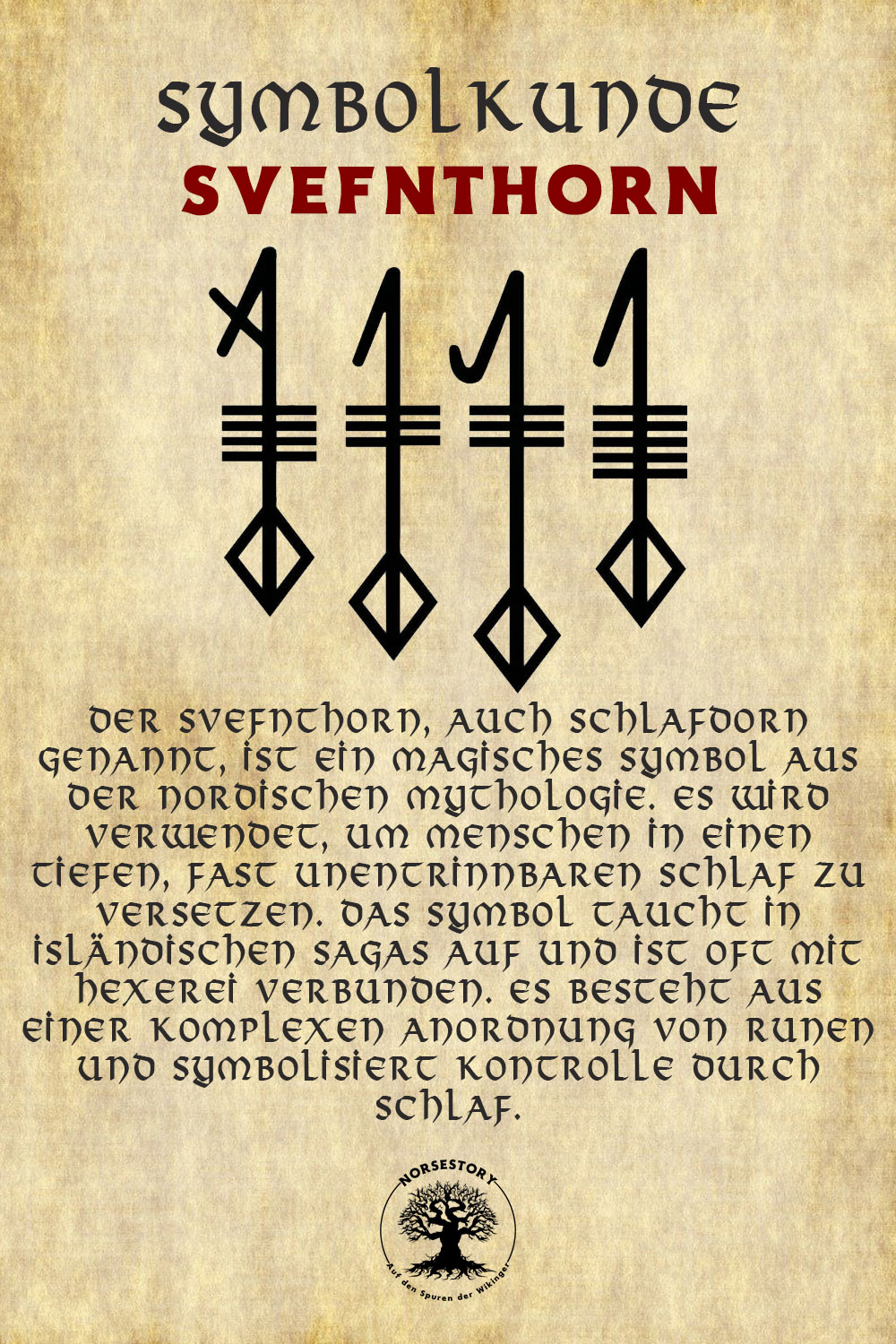 Symbole der Nordischen Mythologie und Wikinger: Svefnthorn