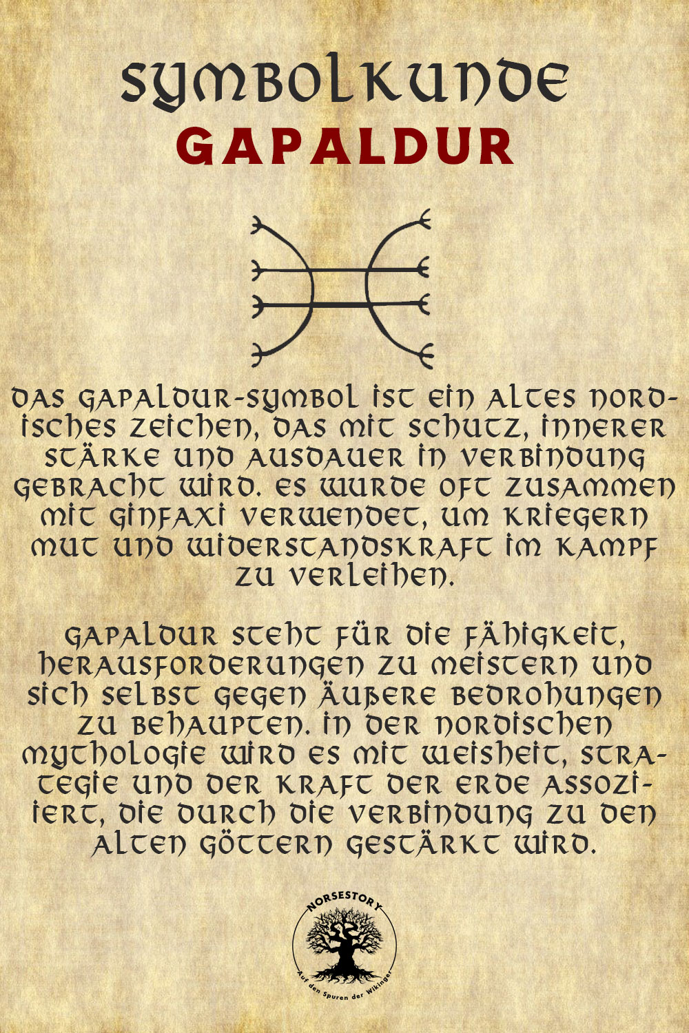 Symbole der Nordischen Mythologie und Wikinger: Gapaldur