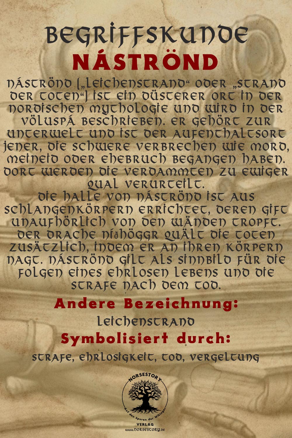 Begriffe aus der Welt der Wikinger. Nordischer Begriff: Náströnd