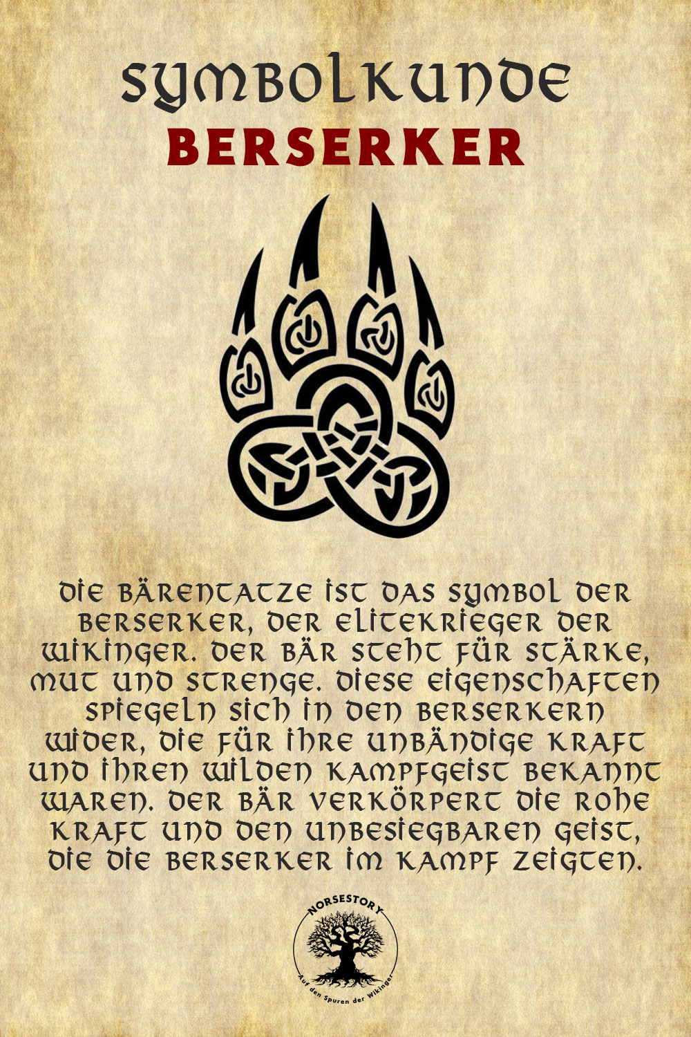 Symbole der Nordischen Mythologie und Wikinger: Berserker