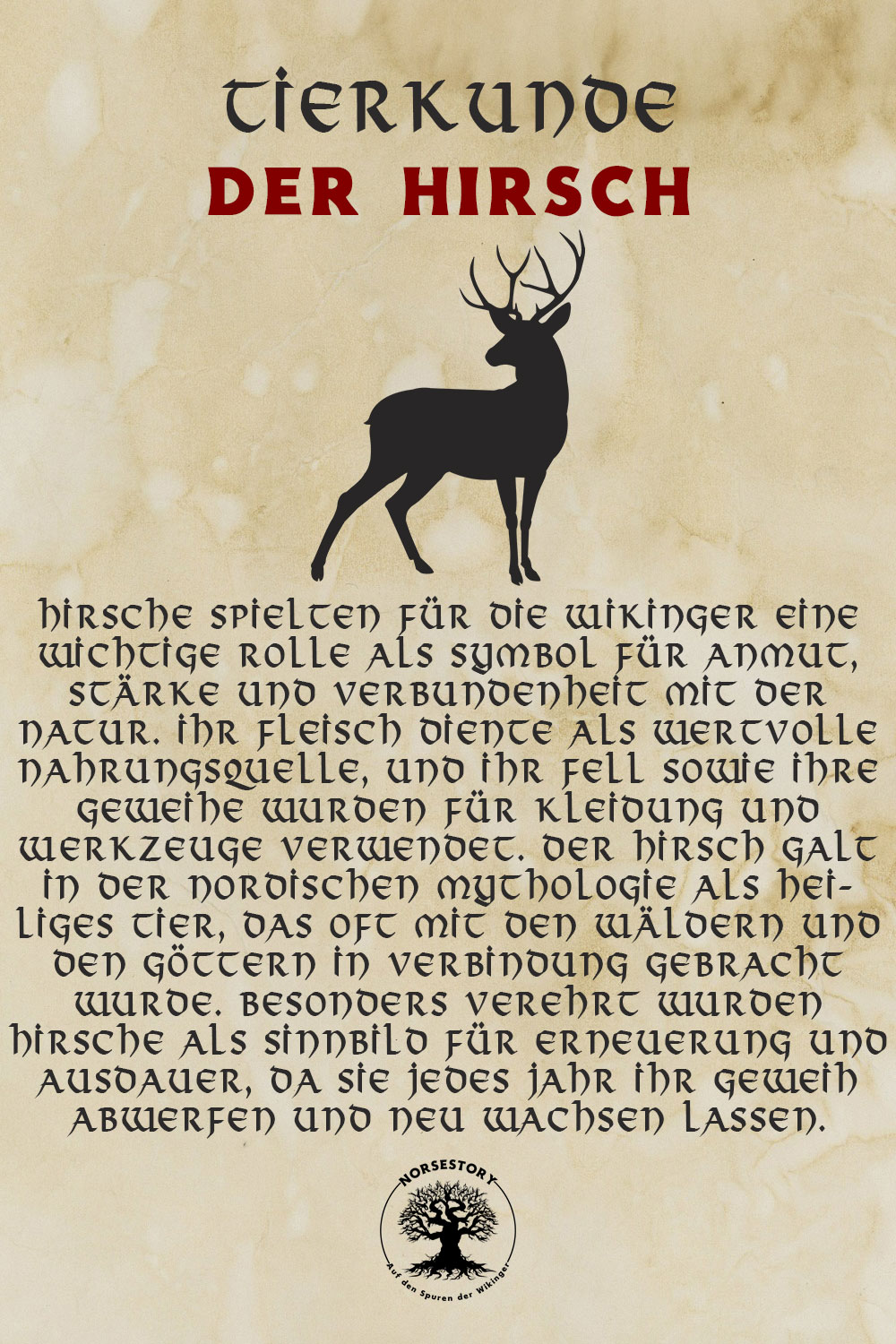 Tiere der Wikinger - Tiere aus der nordischen Mythologie: Der Hirsch