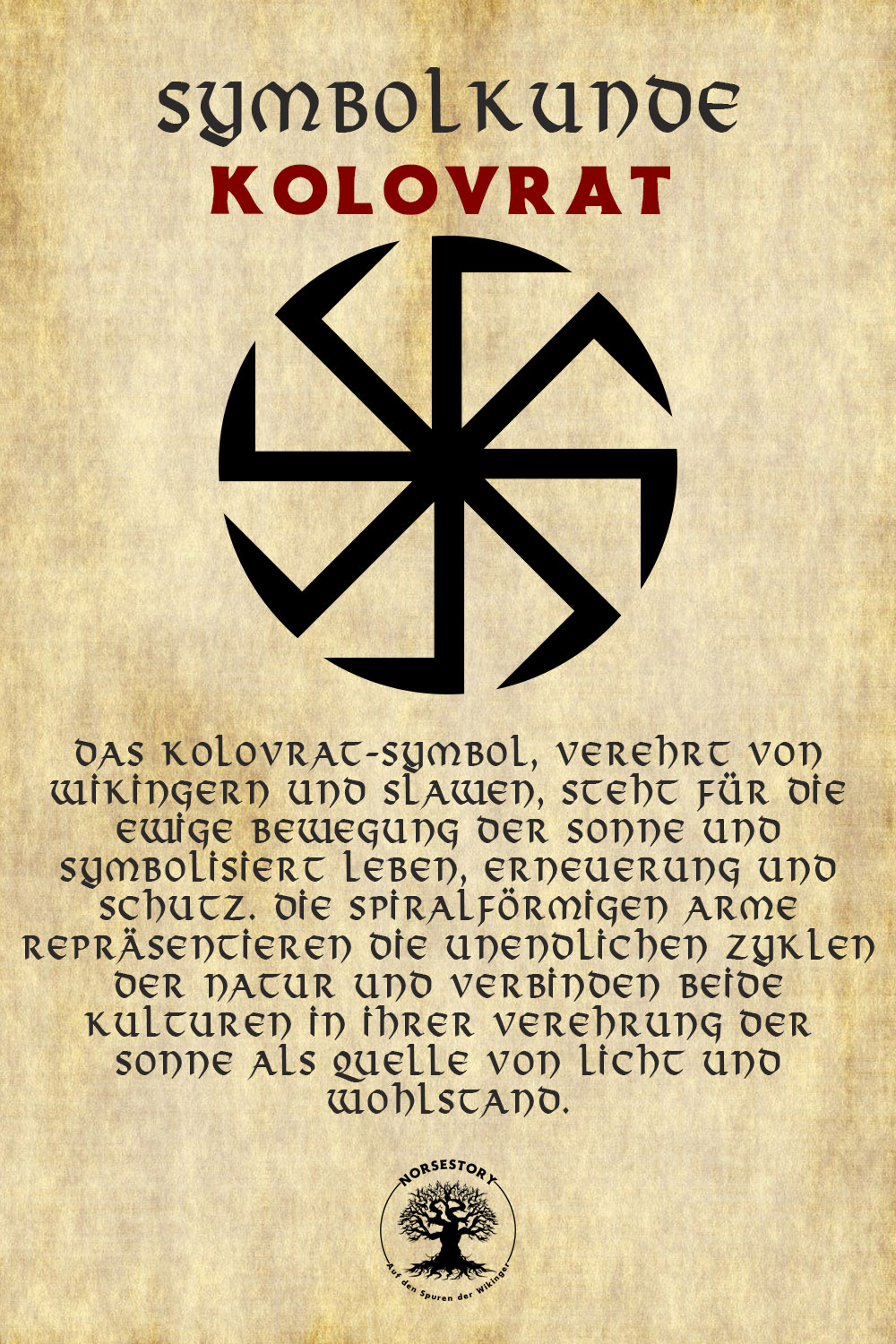 Symbole der Nordischen Mythologie und Wikinger: Kolovrat