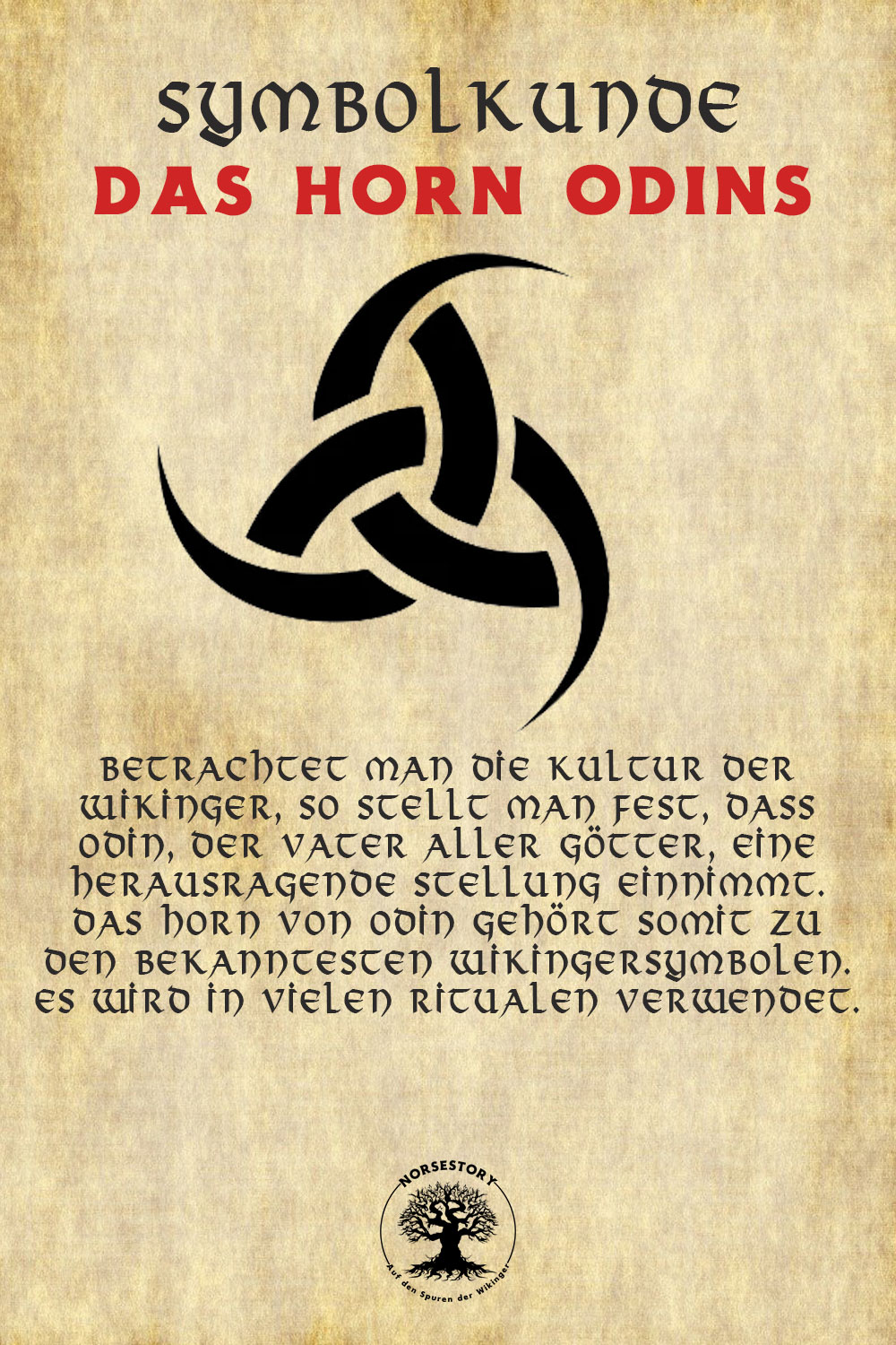 Symbole der Nordischen Mythologie und Wikinger: Horn Odins