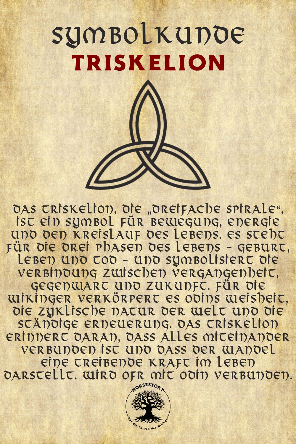 Symbole der Nordischen Mythologie und Wikinger: Wikinger Triskelion