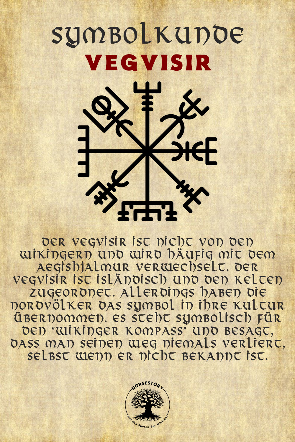 Symbole der Nordischen Mythologie und Wikinger: Vegvisir