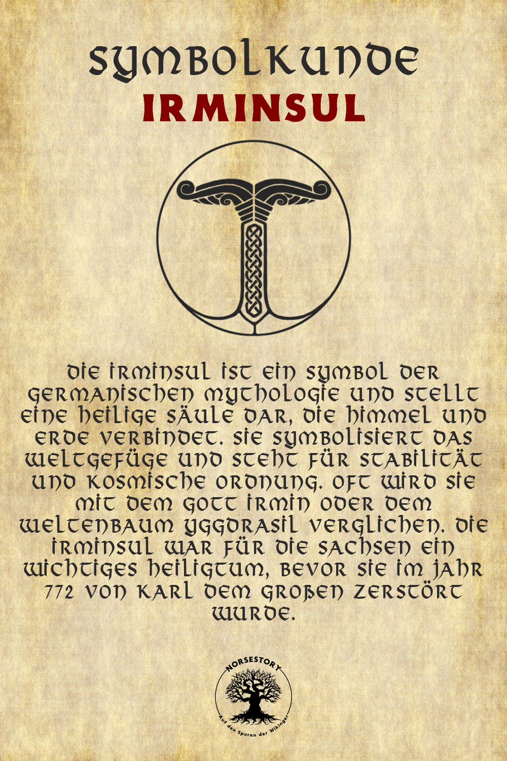 Symbole der Nordischen Mythologie und Wikinger: Irminsul