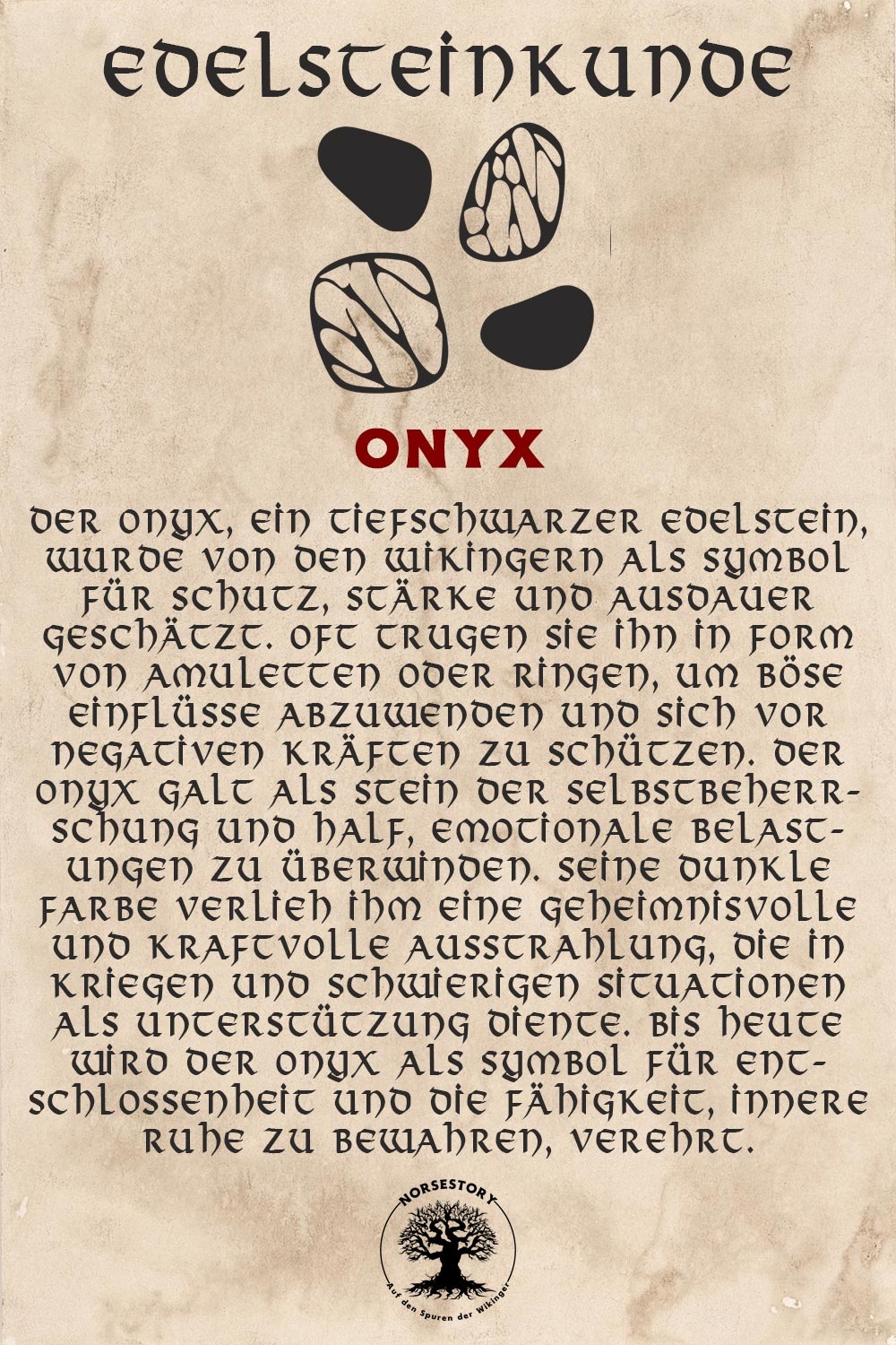 Edelsteinkunde der Wikinger: Bedeutung der Edelsteine - Onyx