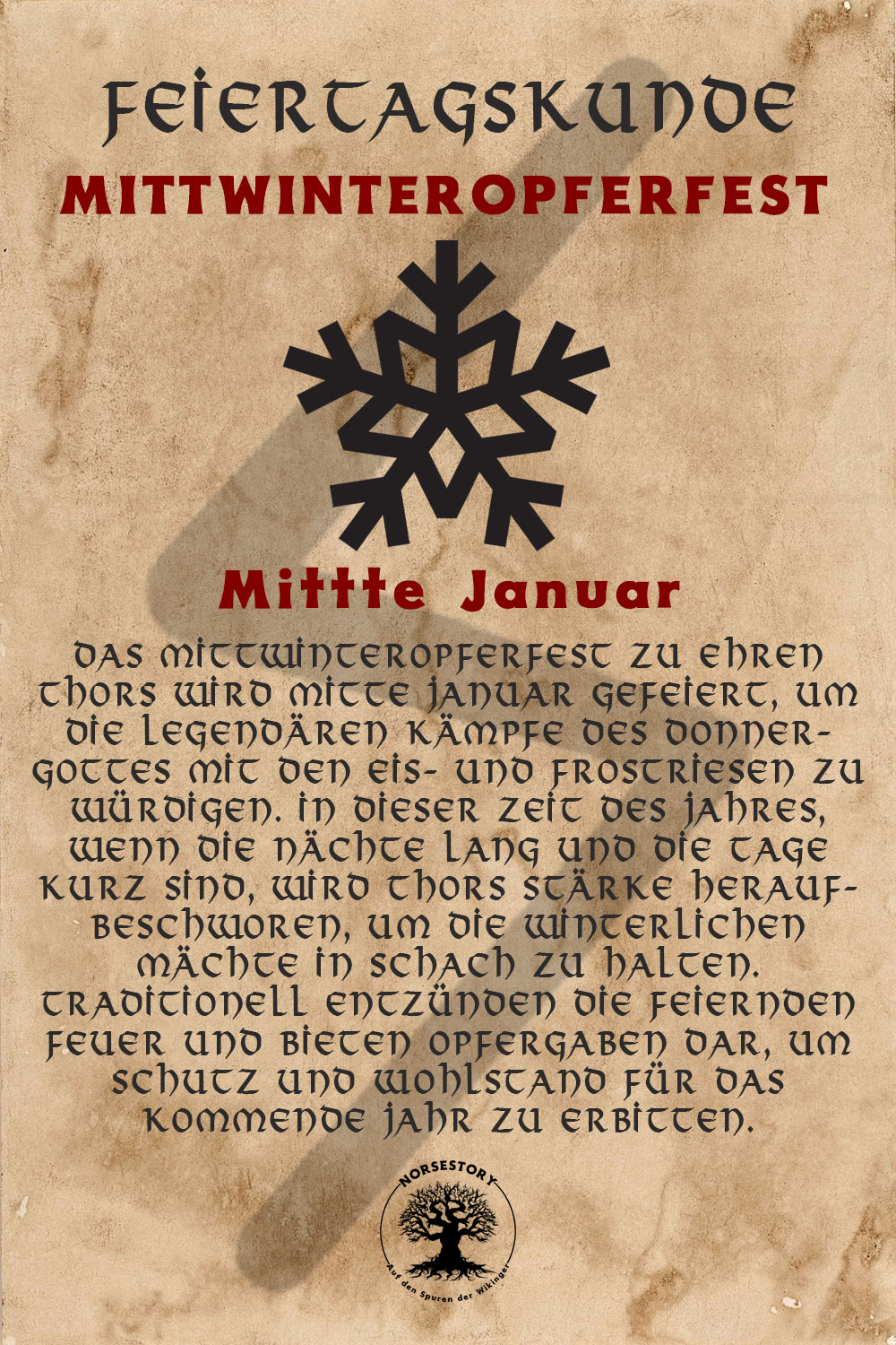 Wikinger Feiertag Mittwinteropferfest