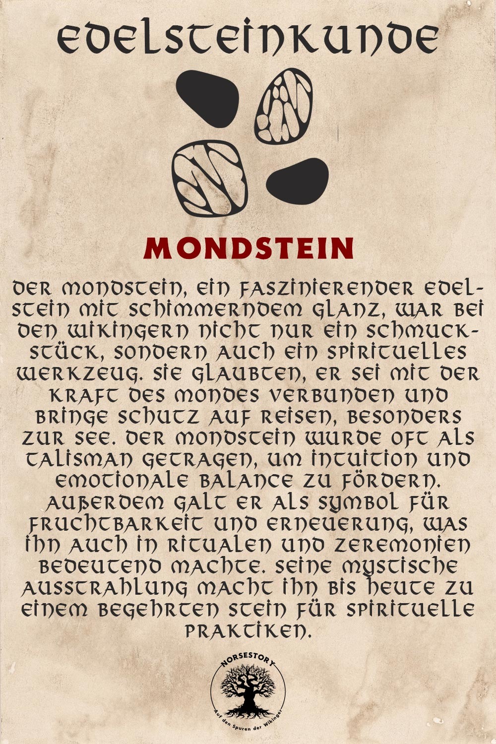 Edelsteinkunde der Wikinger: Bedeutung der Edelsteine - Mondstein