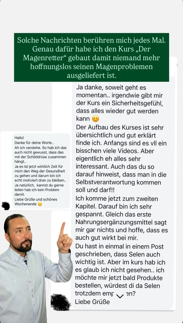 Instagram-Nachricht einer Magenretter-Teilnehmerin: der Kurs gibt ein Sicherheitsgefühl, übersichtlich und gut erklärt