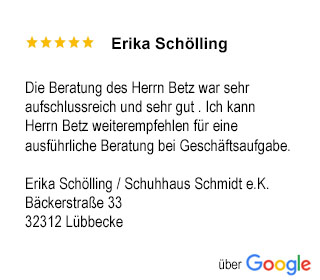 Google Rezension Beratung Liquidation GmbH Ablauf