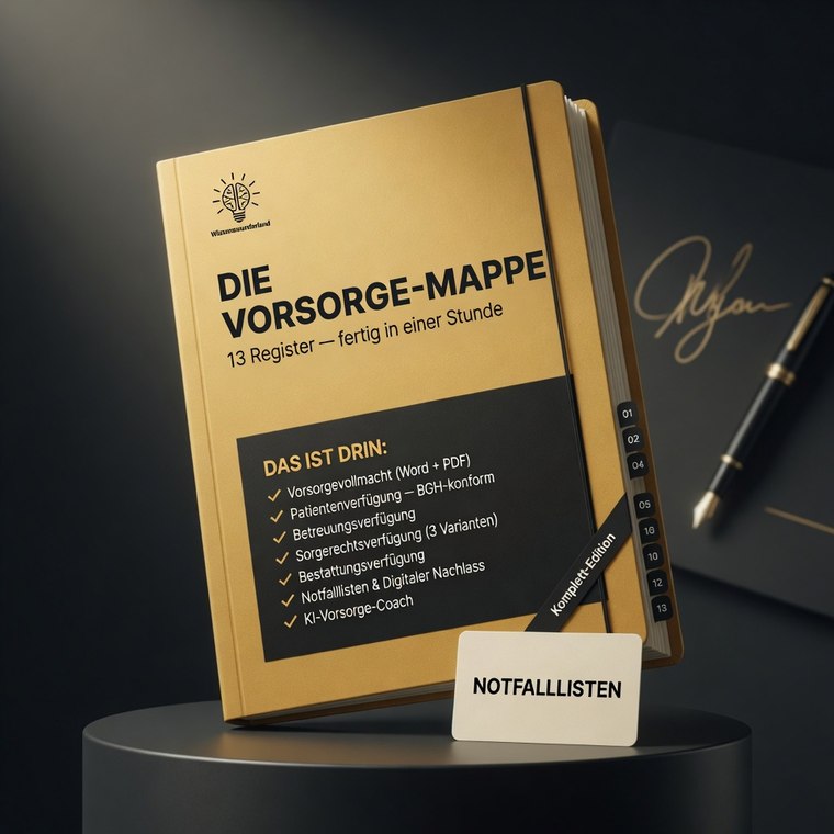 Die Vorsorge-Mappe – 13 Register, Komplett-Edition
