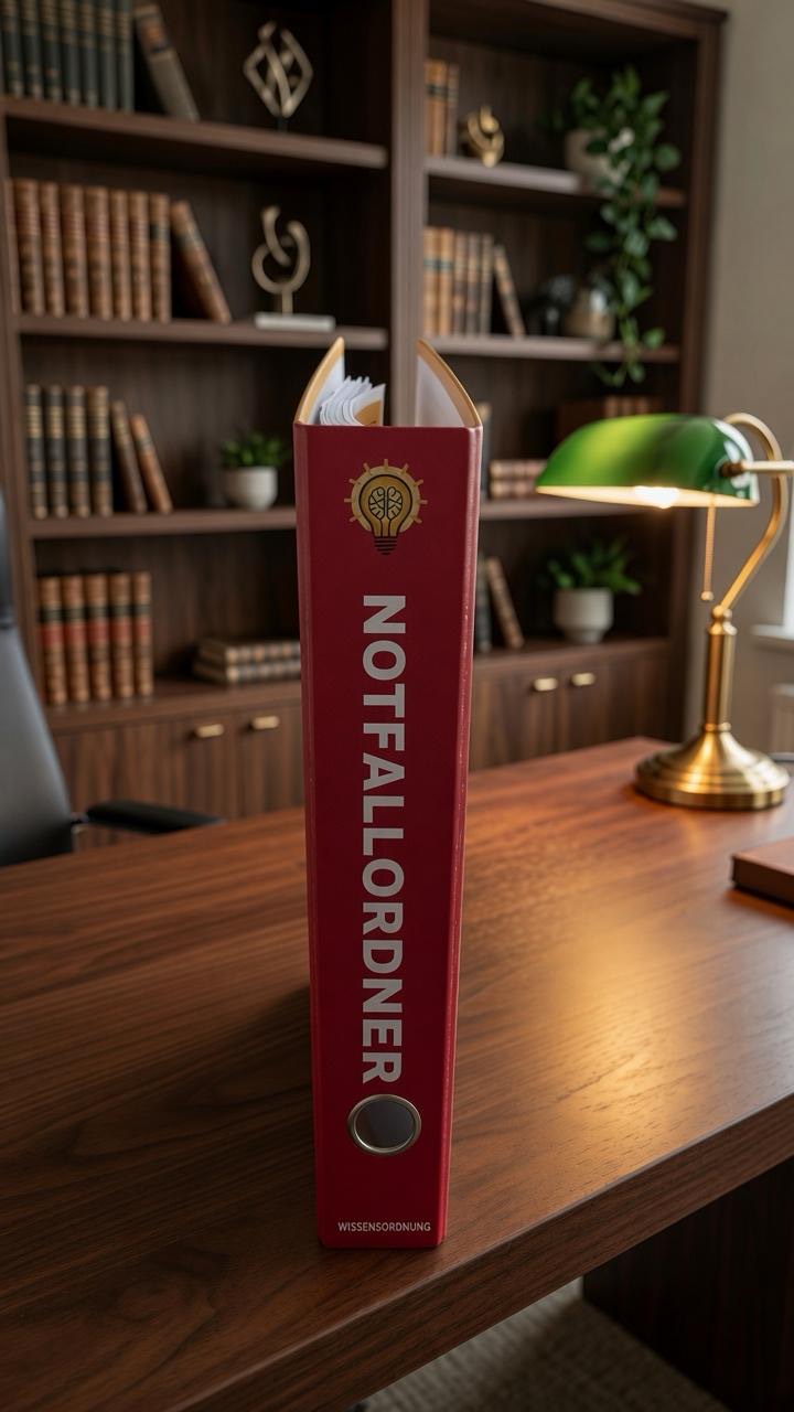 Roter Rücken des Gelben Notfallordners