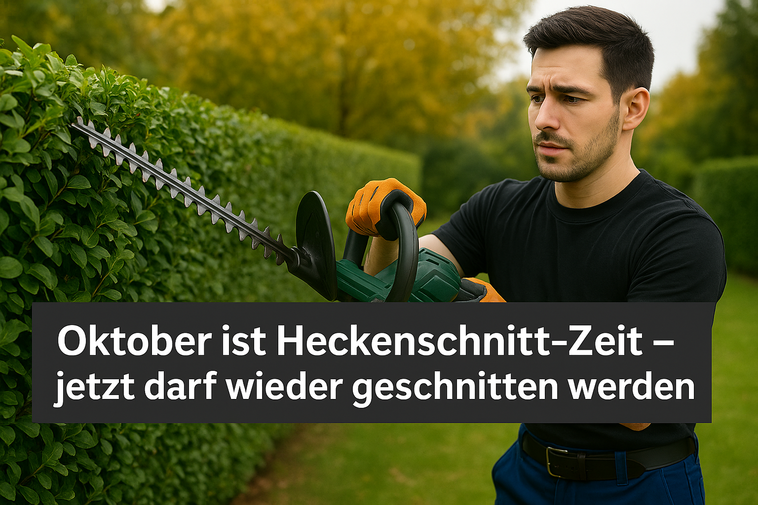 Oktober ist Heckenschnitt Zeit jetzt darf wieder geschnitten werden!