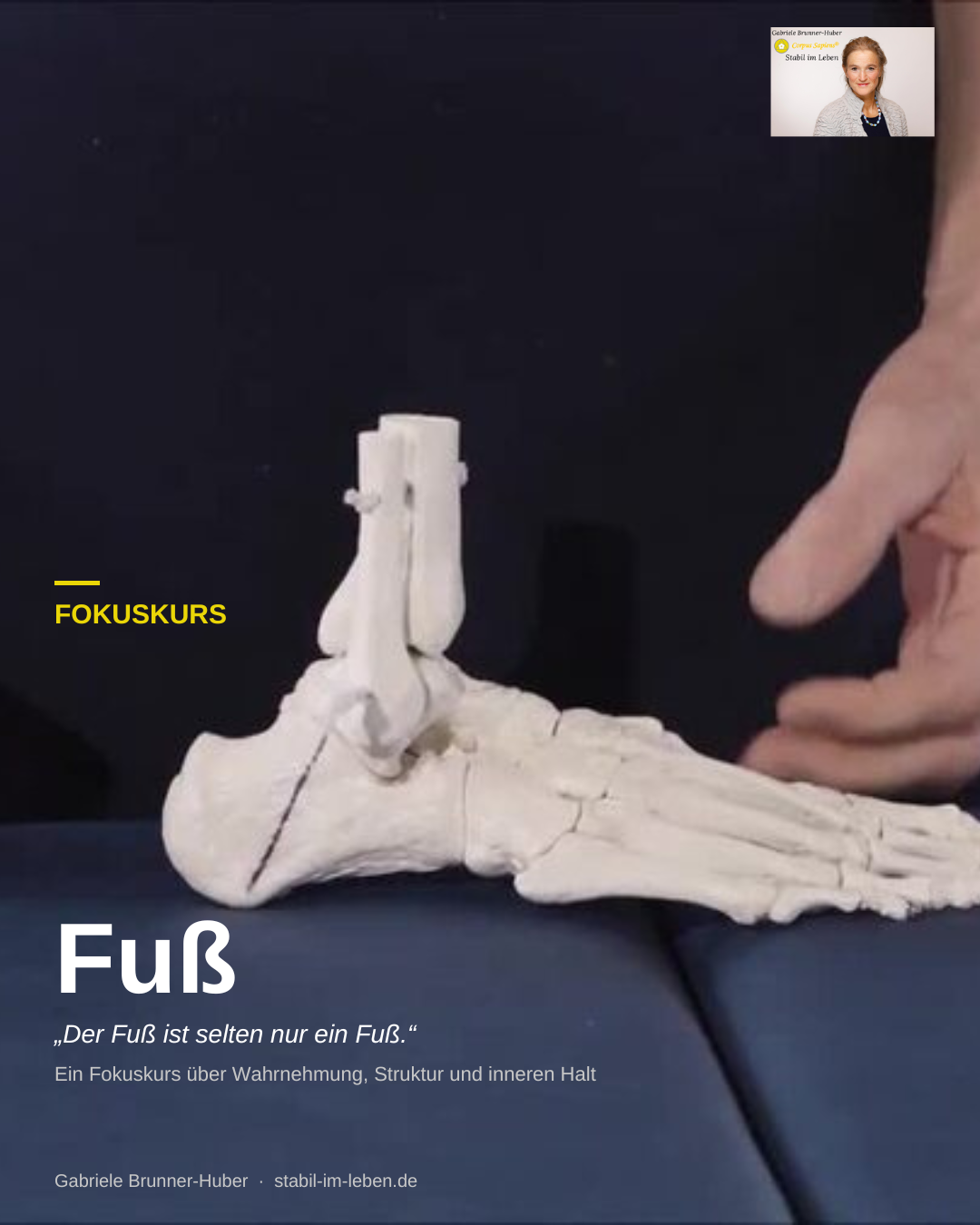 Produktcover Fokuskurs Fuß – digitaler Onlinekurs von Gabriele Brunner-Huber