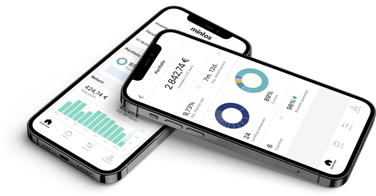 Mintos App – Portfolioübersicht, 50 Euro Neukundenbonus bei Investition in ETFs