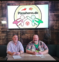 Pizzaheros Ronny Schmidt und Karl-Heinz Habelitz