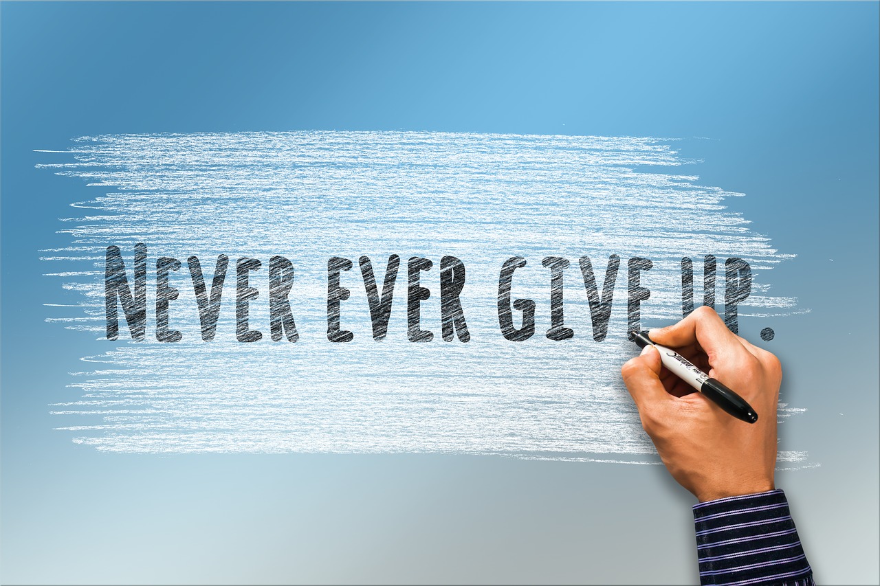 Never ever give up Selbstbewusstsein