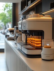 Hotellobby kaffeemaschine Stockfoto.jpg