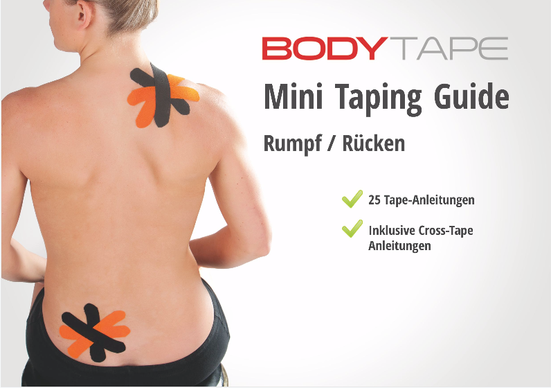 Taping Anleitungen (Cross Tape und Kinesiologisches Tape) für den Rücken und den Rumpf