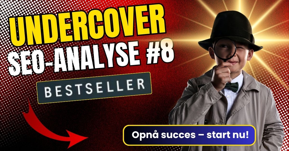 Undercover SEO-analyse #8: BESTSELLER under lup - visuel teaser med BoConcept logo, forstørrelsesglas og opfordring til handling i DACH-markedet