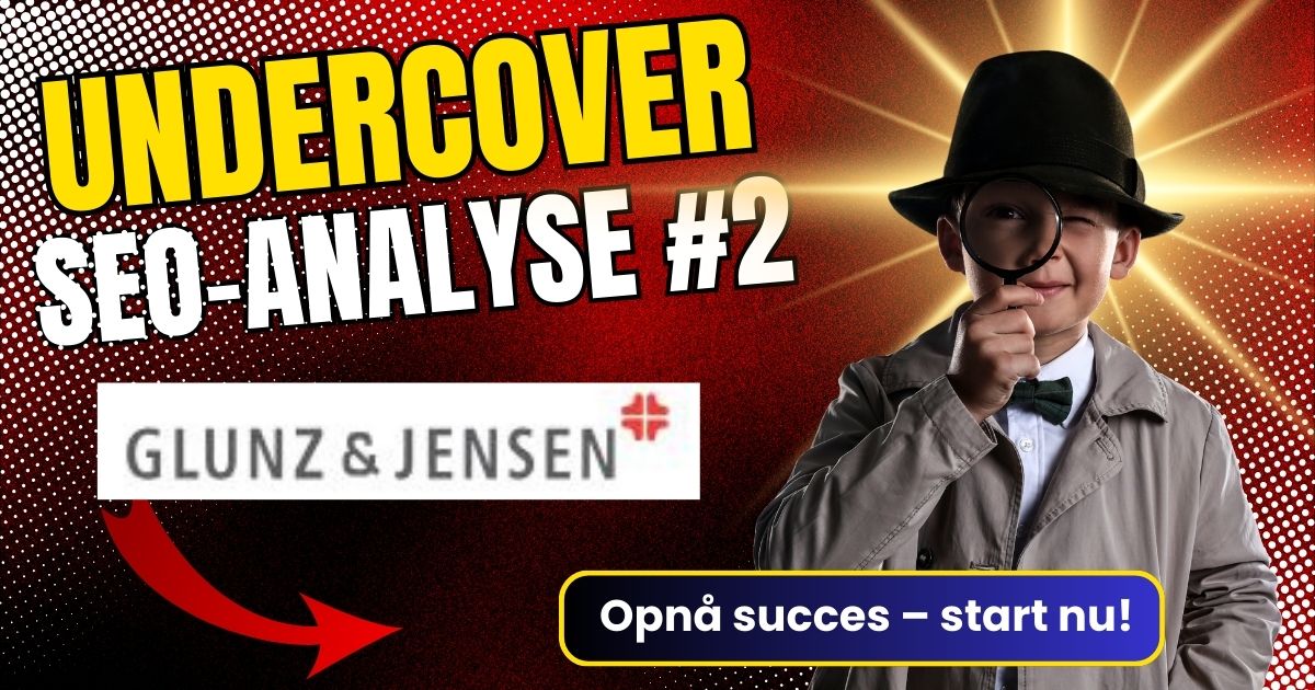 Glunz & Jensen undercover-analyse – visuel præsentation af digitale svagheder og manglende synlighed i det tysktalende marked.