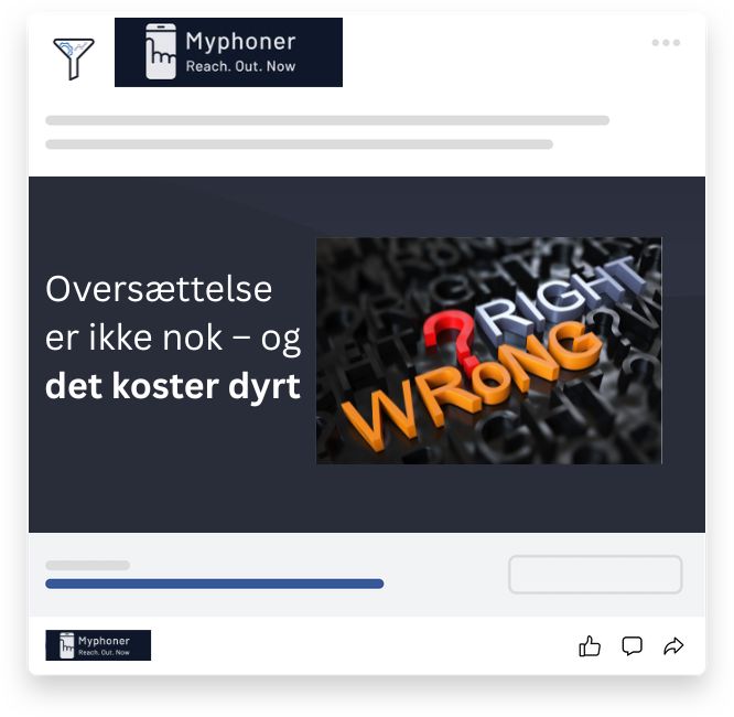 Grafik der viser forskellen mellem korrekt og forkert kommunikation – en påmindelse om, at simpel oversættelse kan koste dyrt på det tyske marked.