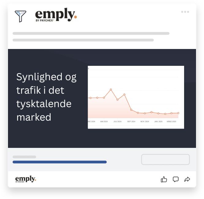 Emply SEO-analyse: Udvikling af synlighed og trafik i det tysktalende marked med fokus på vækstpotentiale
