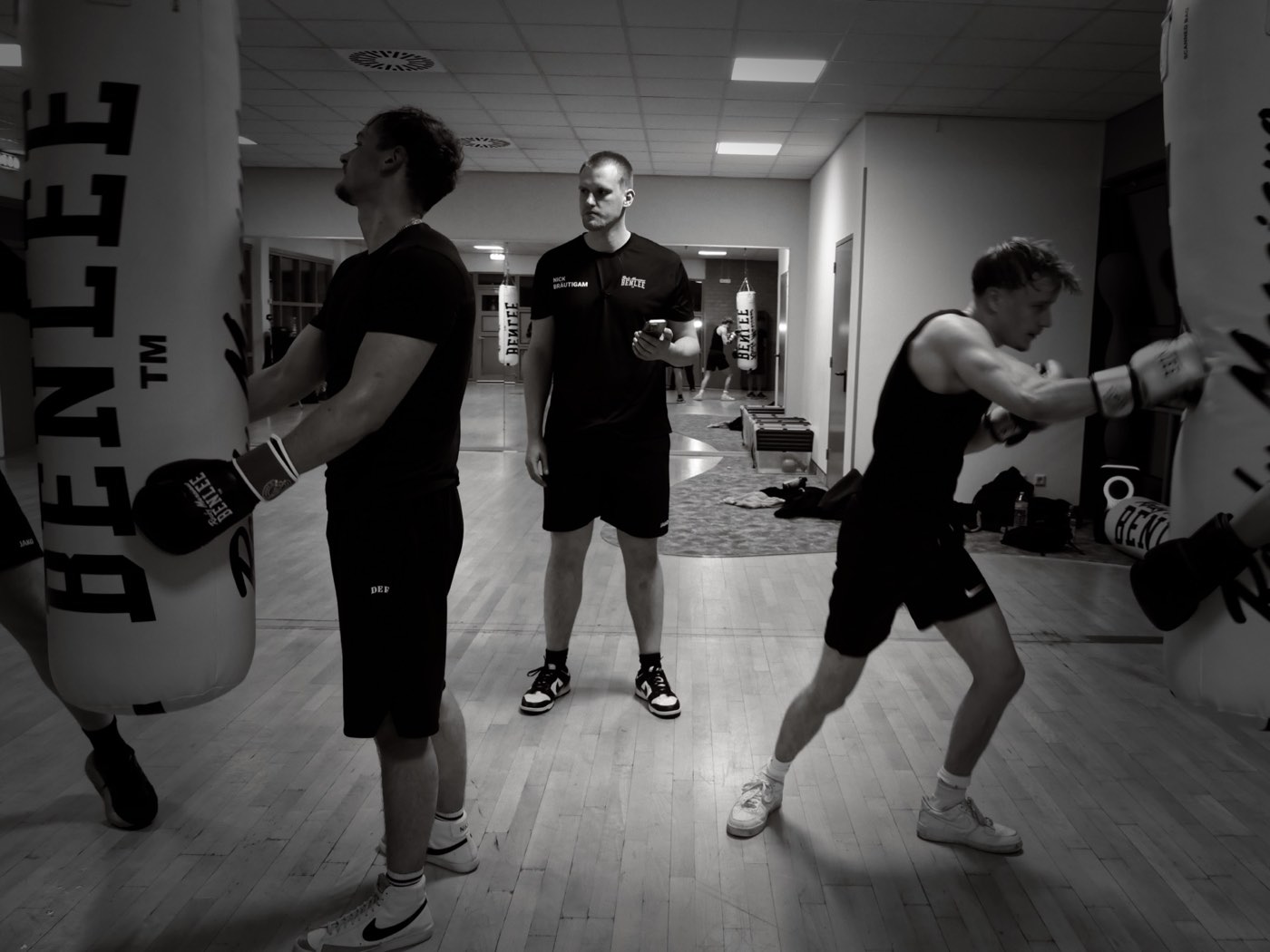 Sandsacktraining bei Bräutigam Boxen
