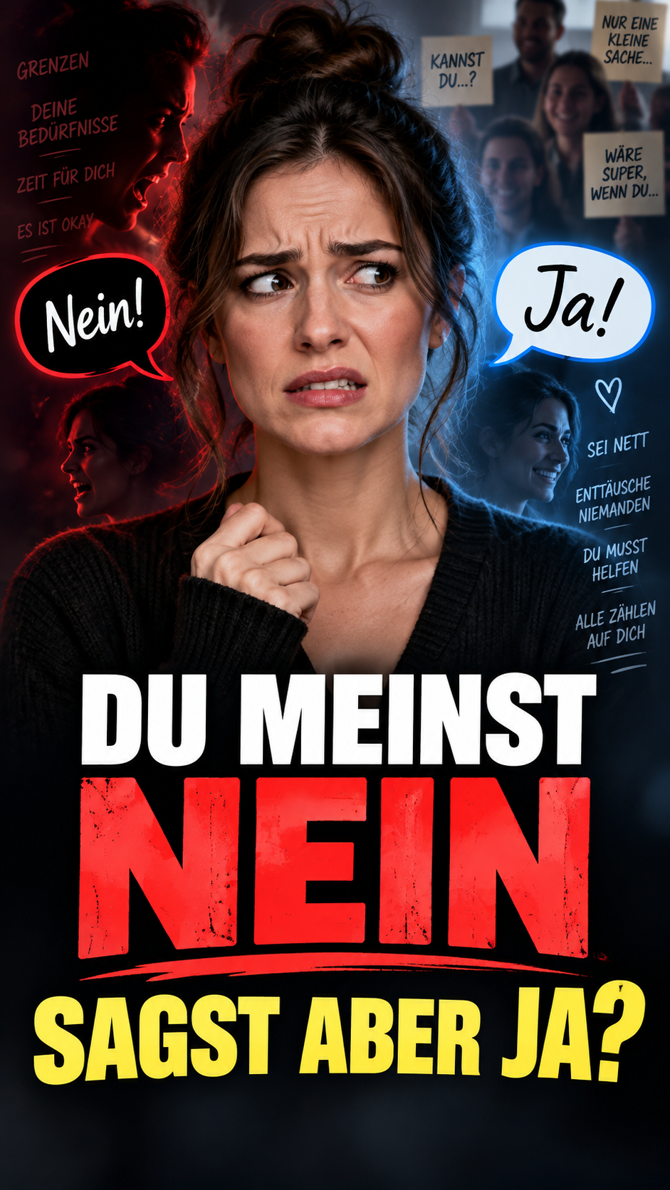 Frau fällt es schwer Nein zu sagen und eigene Grenzen zu setzen