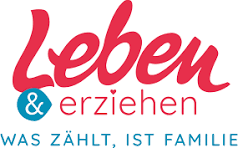 Das Bild zeigt das Logo von leben und erziehen weißem Hintergrund.