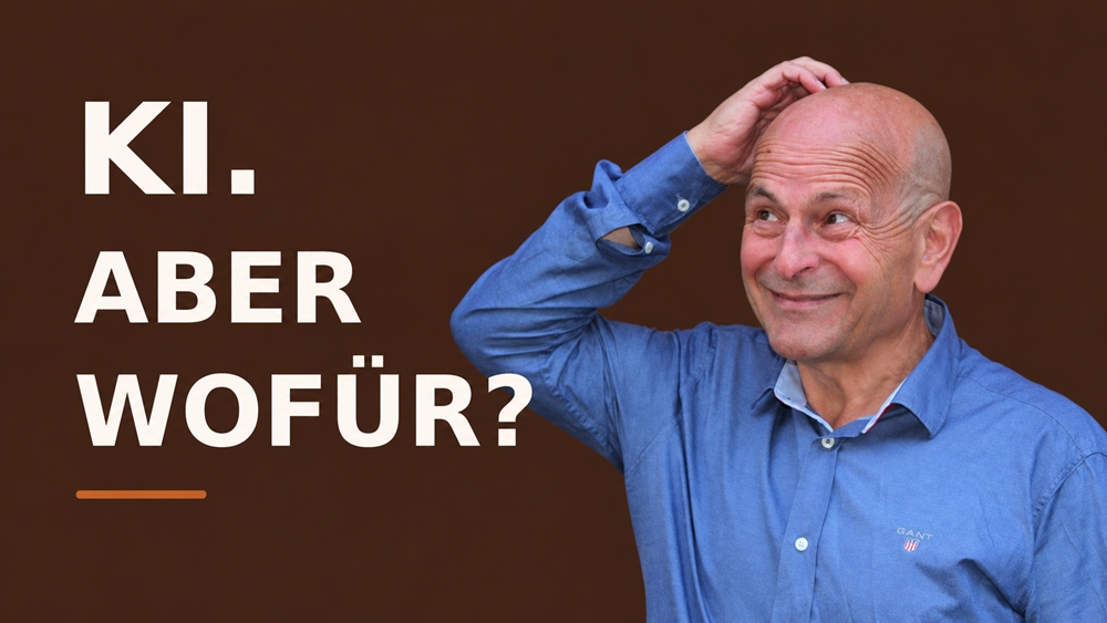 Mann fasst sich am Kopf